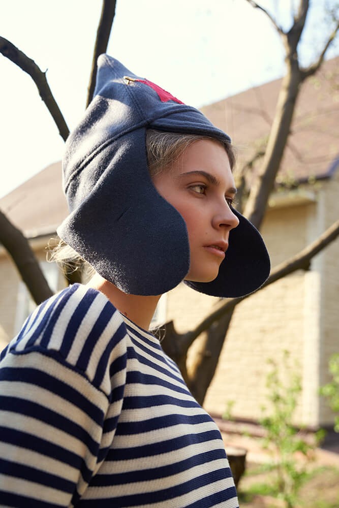 Тельняшка зимняя двойной вязки (с синей полосой)